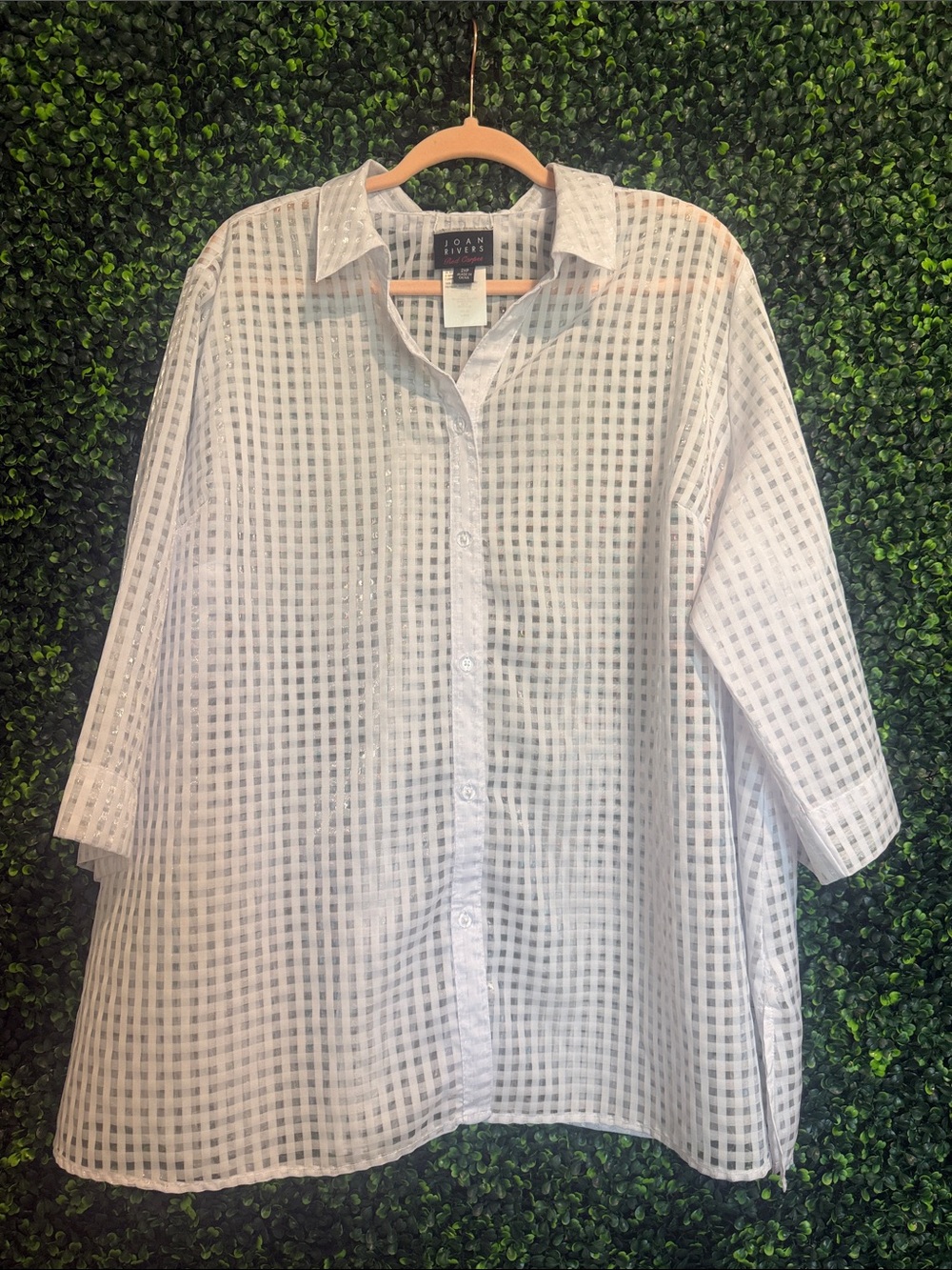 Joan Rivers Red Carpet Gingham Tunic Topper